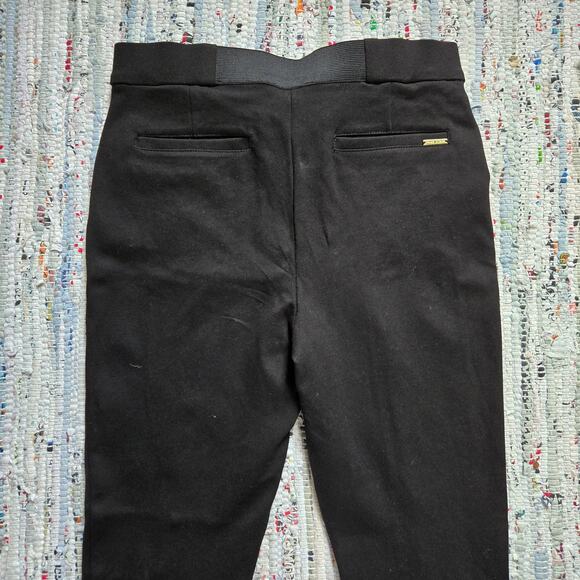 Anne Klein Black Straight Leg Stretchy Dress Work Pants with Pockets - Picture 3 of 6